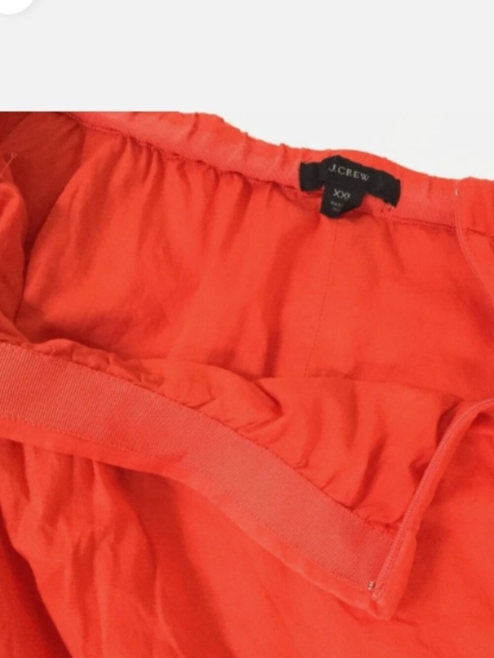j crew women skirt size XXL tiered Skirt orange Midi Long Cotton lined - Picture 3 of 4